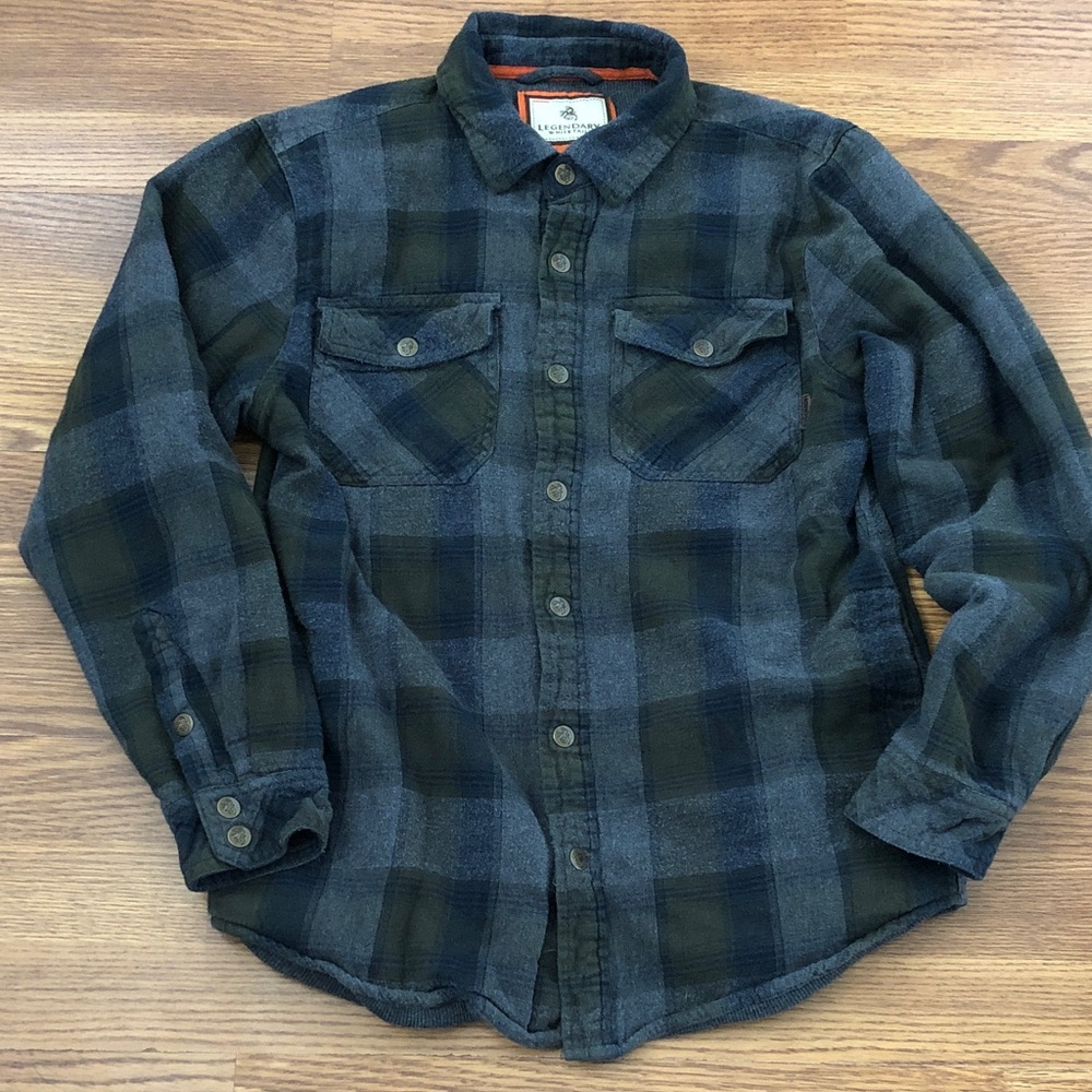 Legendary Whitetails Heavyweight Flannel Snap Shirt Jacket size medium